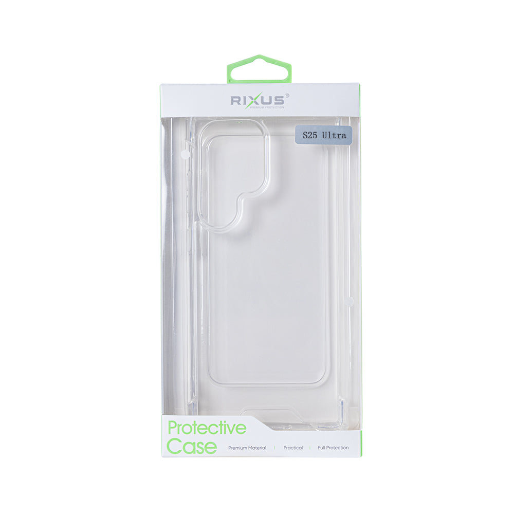 Rixus Anti-Burst Case For Samsung Galaxy S25 Ultra Transparent