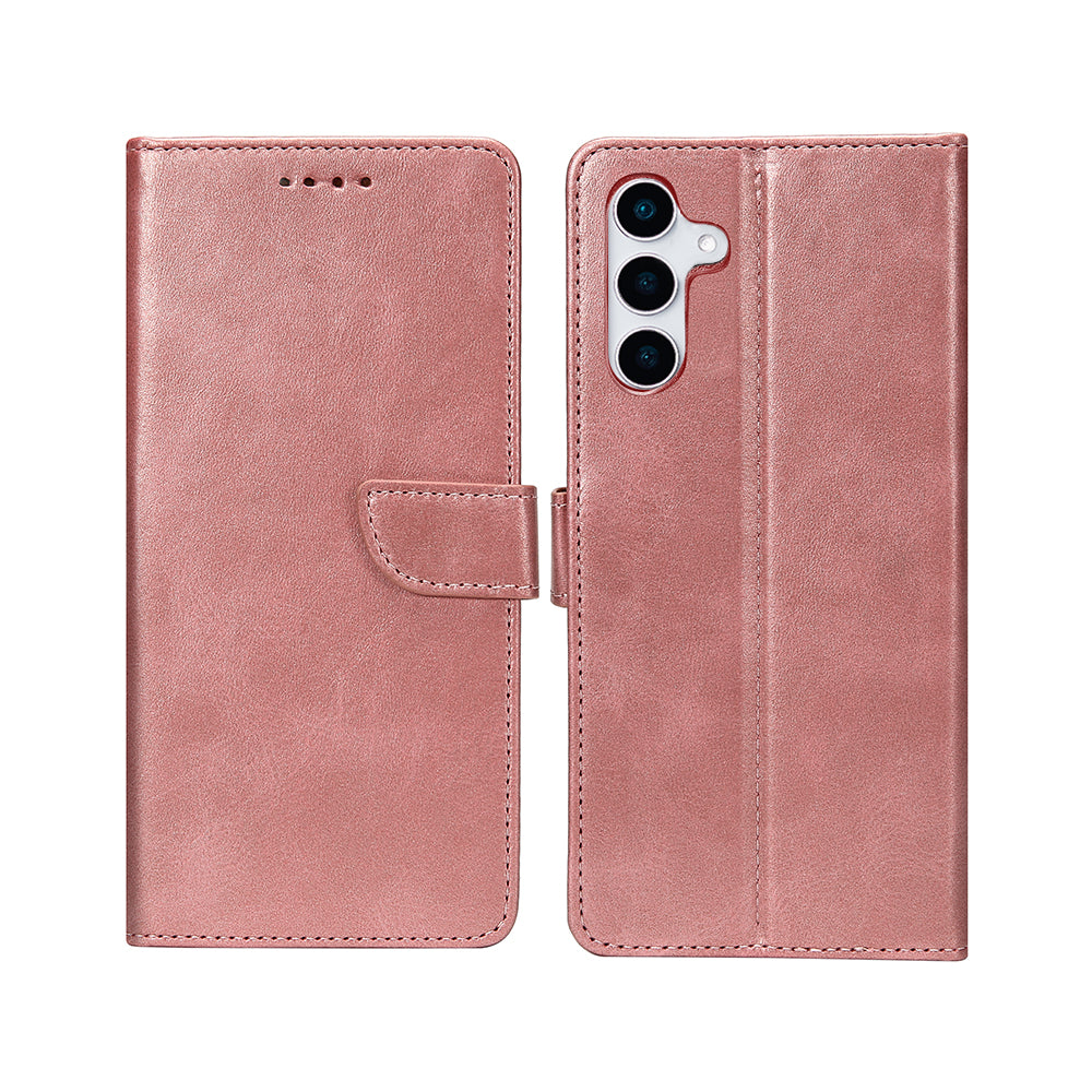 Rixus Bookcase For Samsung Galaxy S25 Pink