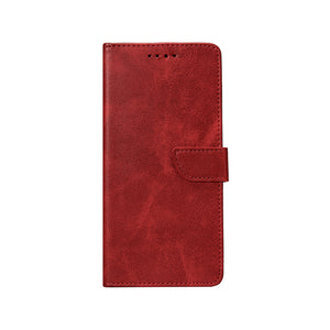 Rixus Bookcase For Samsung Galaxy S25 Dark Red