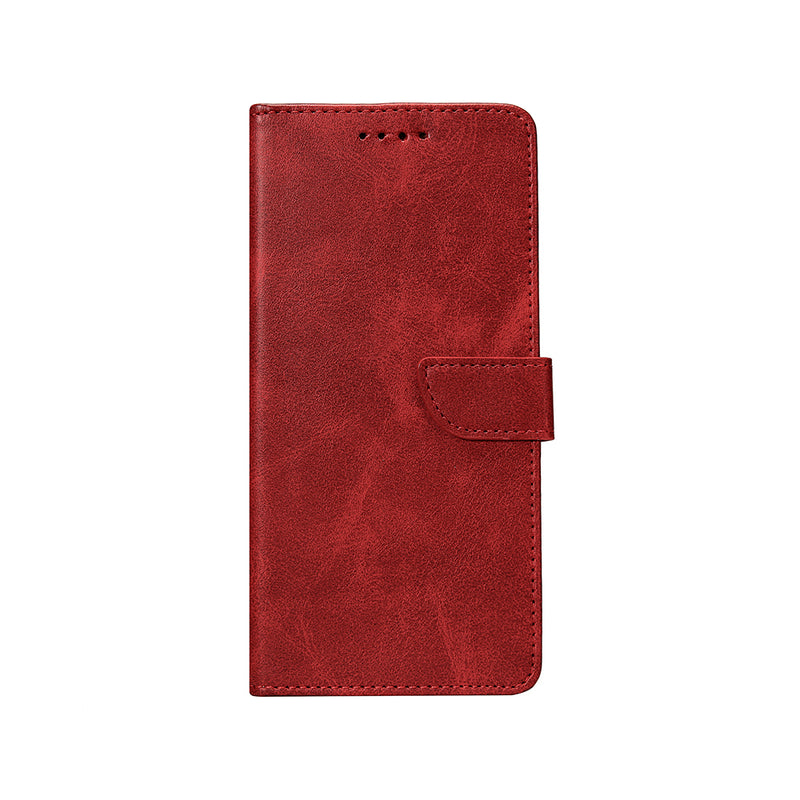 Rixus Bookcase For Samsung Galaxy S25 Dark Red