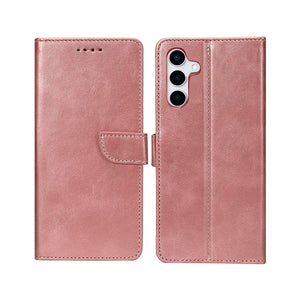 Rixus Bookcase For Samsung Galaxy S25 Plus Pink