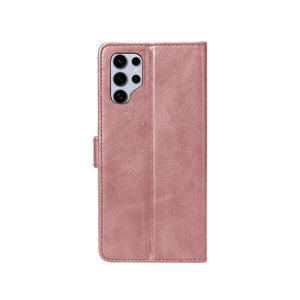 Rixus Bookcase For Samsung Galaxy S25 Ultra Pink