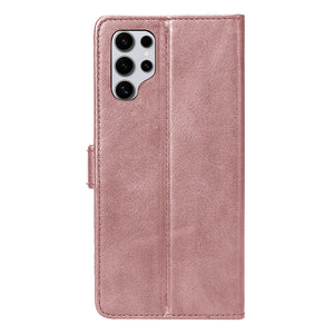 Rixus Bookcase For Samsung Galaxy S25 Ultra Pink