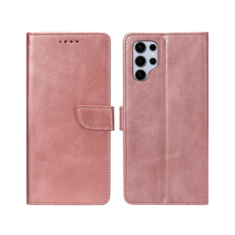 Rixus Bookcase For Samsung Galaxy S25 Ultra Pink