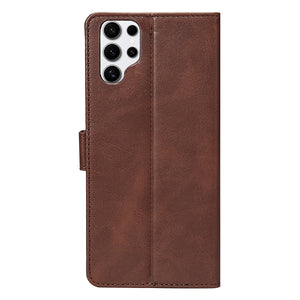 Rixus Bookcase For Samsung Galaxy S25 Ultra Brown