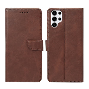 Rixus Bookcase For Samsung Galaxy S25 Ultra Brown