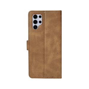 Rixus Bookcase For Samsung Galaxy S25 Ultra Light Brown