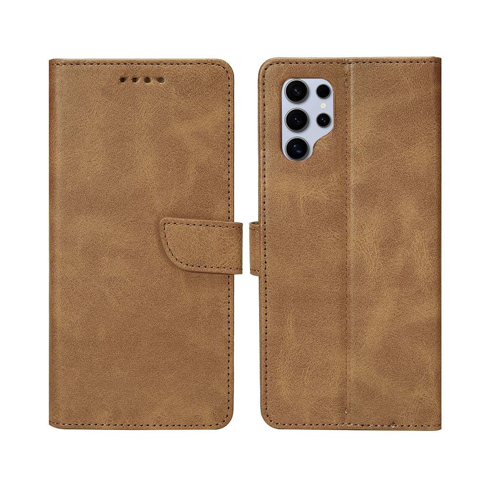 Rixus Bookcase For Samsung Galaxy S25 Ultra Light Brown