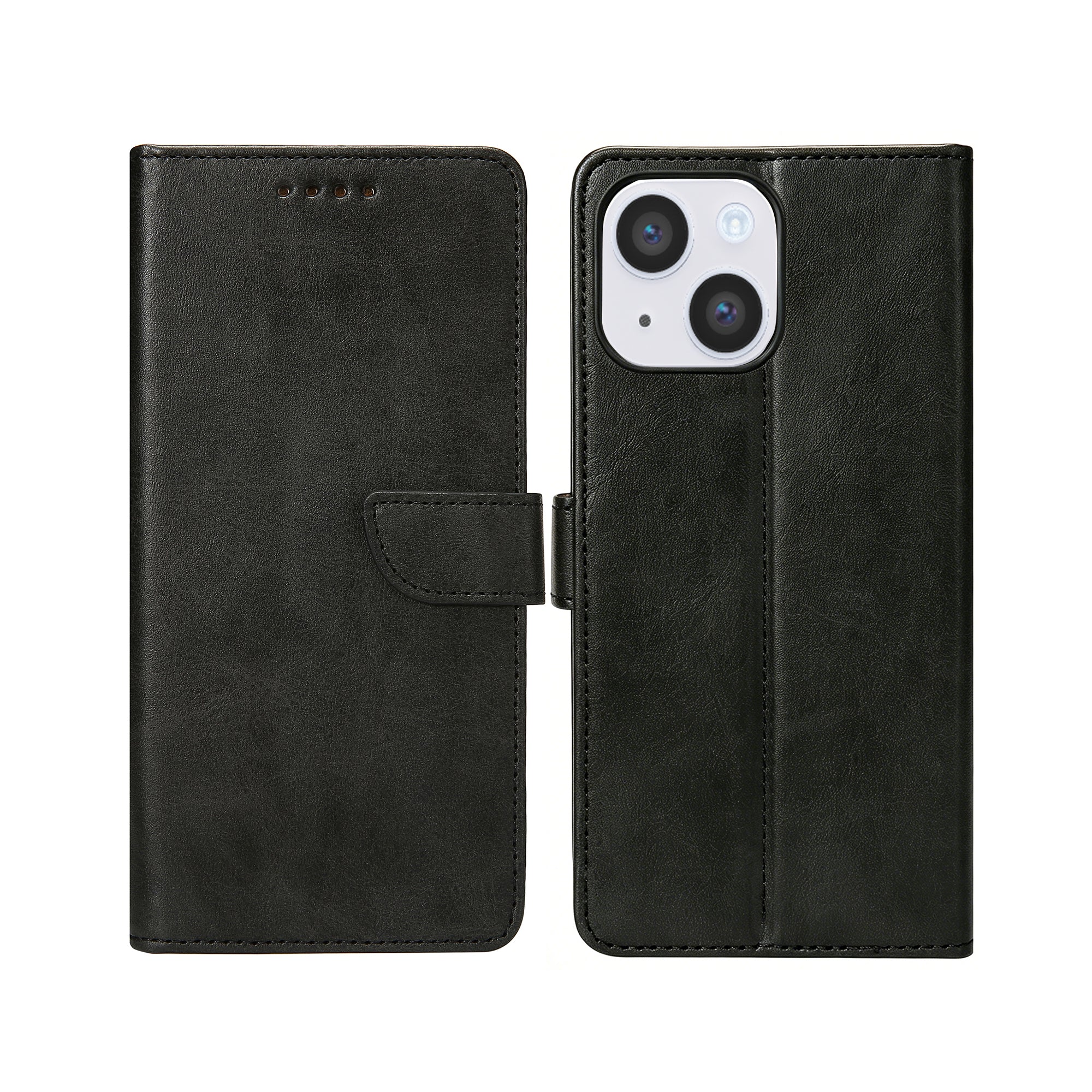 Rixus Bookcase For Apple iPhone 14 Plus Black