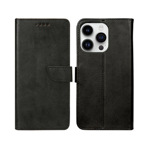 Rixus Bookcase For Apple iPhone 14 Pro Black