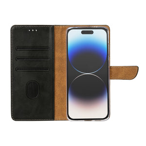 Rixus Bookcase For Apple iPhone 14 Pro Max Black