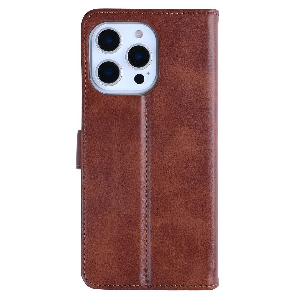 Rixus Bookcase For Apple iPhone 14 Pro Max Brown