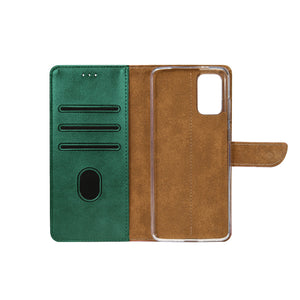 Rixus Bookcase For Samsung Galaxy A03s Dark Green