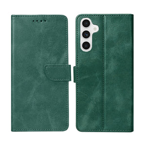 Rixus Bookcase For Samsung Galaxy A54 Dark Green
