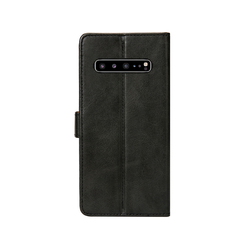 Rixus Bookcase For Samsung Galaxy S10 Plus Black