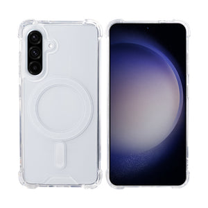 Rixus Anti-Burst Case With MagSafe Compatible For Samsung Galaxy A36, A37 Transparent