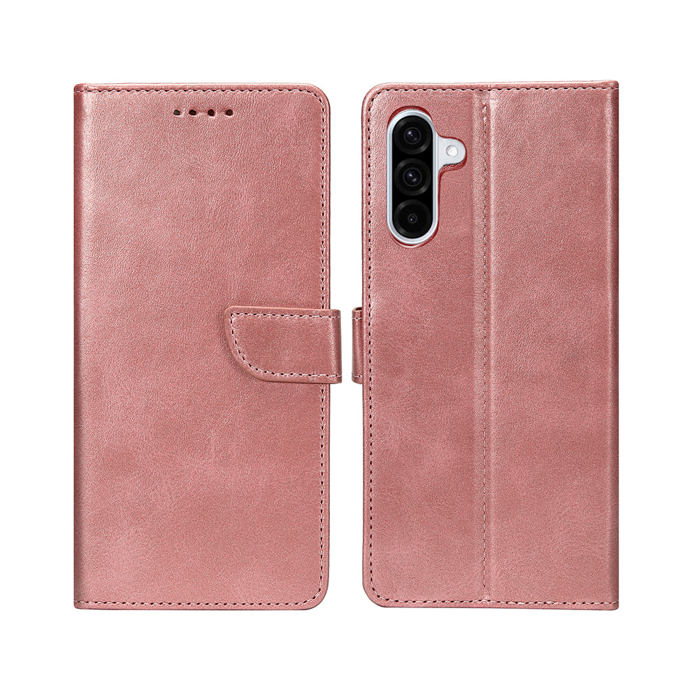 Rixus Bookcase For Samsung Galaxy A36, A37 Pink