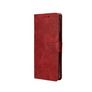 Rixus Bookcase For Samsung Galaxy A36, A37 Dark Red
