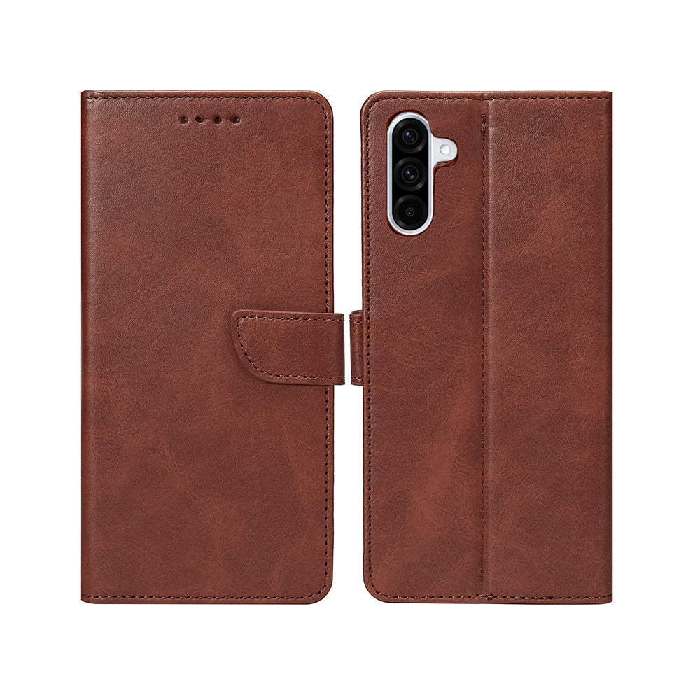 Rixus Bookcase For Samsung Galaxy A36, A37 Brown