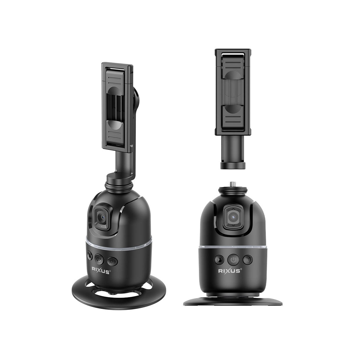 Rixus RXAG03 Auto Face Tracking For Vlog, Video, Tik Tok Black