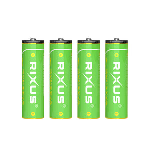 Rixus RXAA05 Rechargeable AA Battery 3000mWh With USB-C Cable 4-Pack