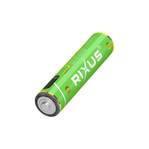 Rixus RXAA07 Rechargeable AAA Battery 880mWh With USB-C Cable 4-Pack