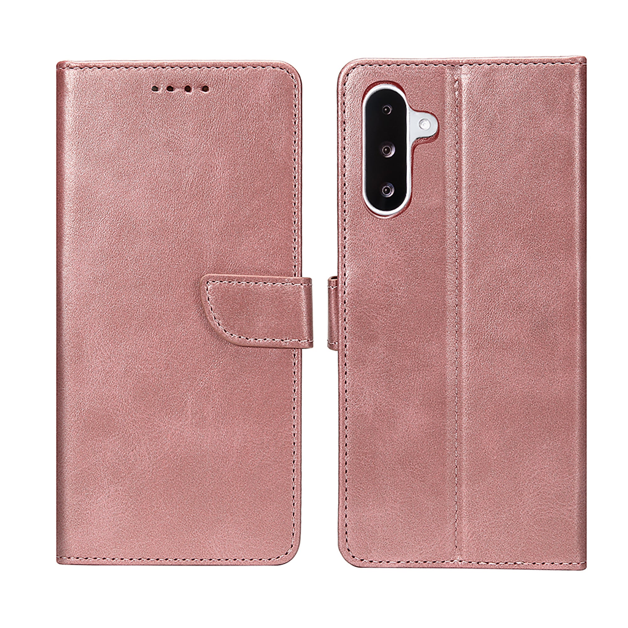 Rixus Bookcase For Samsung Galaxy A26, A17 Pink