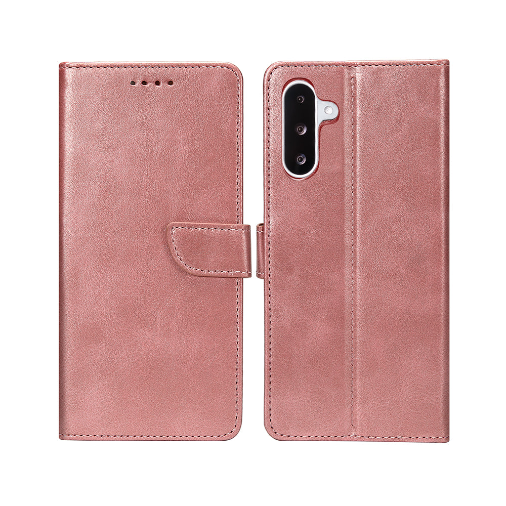 Rixus Bookcase For Samsung Galaxy A26, A17 Pink