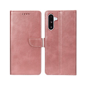 Rixus Bookcase For Samsung Galaxy A26, A17 Pink