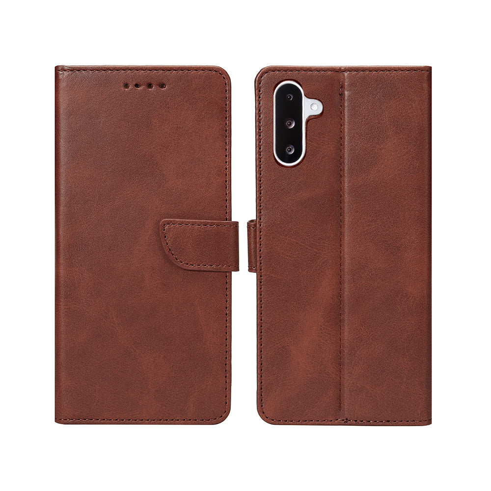 Rixus Bookcase For Samsung Galaxy A26, A17 Brown