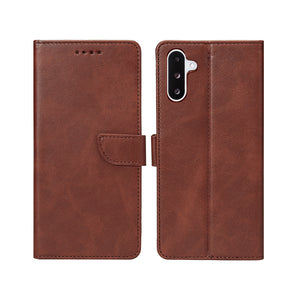 Rixus Bookcase For Samsung Galaxy A26, A17 Brown