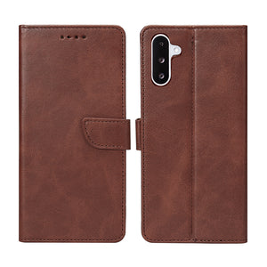Rixus Bookcase For Samsung Galaxy A26, A17 Brown