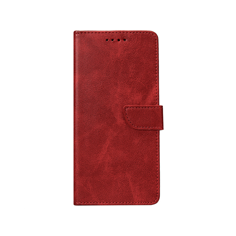 Rixus Bookcase For Samsung Galaxy A56 Dark Red