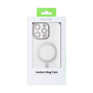 Rixus Instinct Mag Case For Apple iPhone 12, 12 Pro Silver
