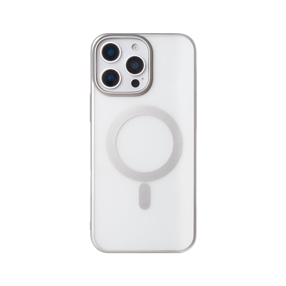 Rixus Instinct Mag Case For Apple iPhone 14 Pro Max Silver