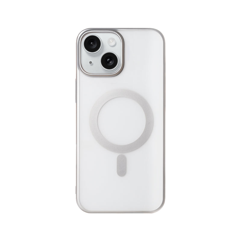 Rixus Instinct Mag Case For Apple iPhone 15 Silver