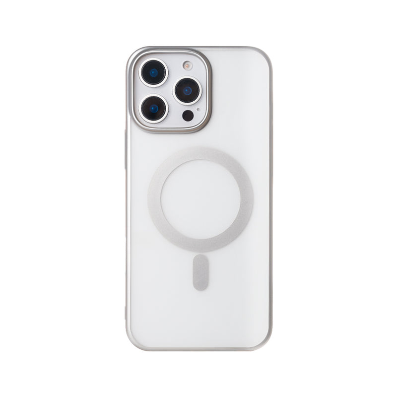 Rixus Instinct Mag Case For Apple iPhone 15 Pro Max Silver