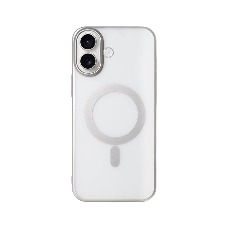 Rixus Instinct Mag Case For Apple iPhone 16 Silver