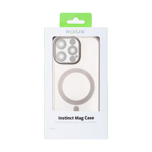 Rixus Instinct Mag Case For Apple iPhone 15 Pro Max Titanium Grey