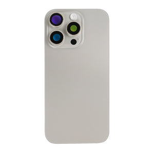For Apple iPhone 16 Pro Back Glass With NFC, Enlarged Camera Frame Natural Titanium Compatible