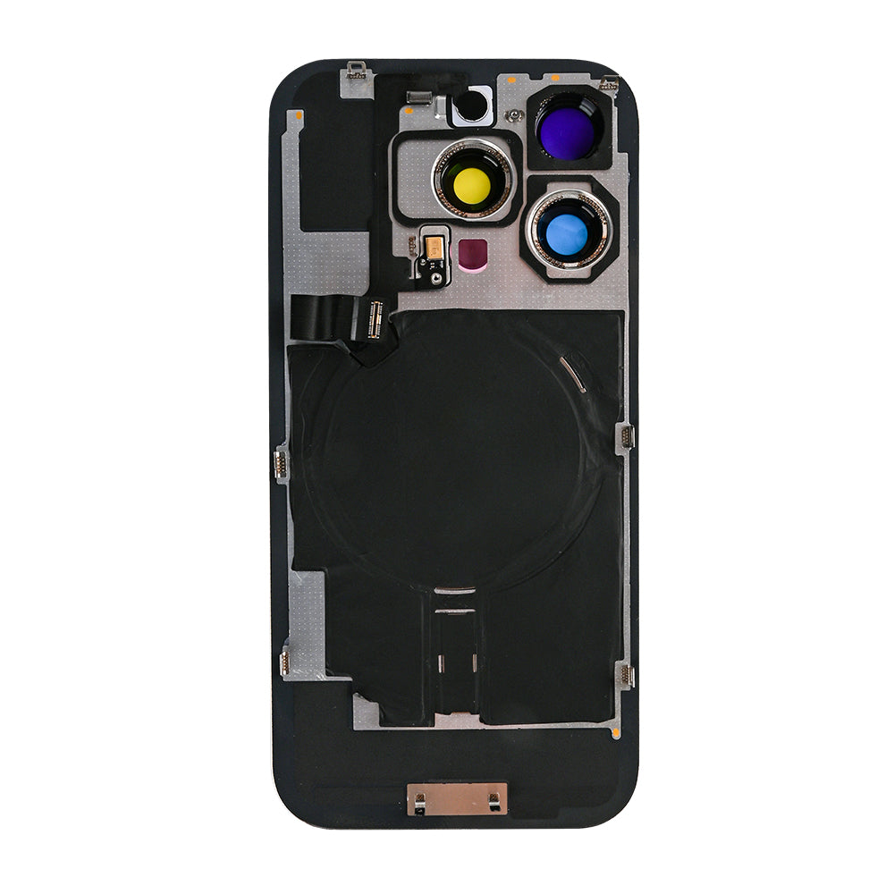 For Apple iPhone 16 Pro Back Glass With NFC, Enlarged Camera Frame Natural Titanium Compatible