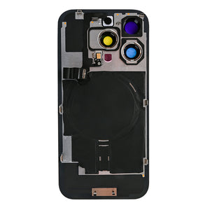 For Apple iPhone 16 Pro Back Glass With NFC, Enlarged Camera Frame Desert Titanium Compatible
