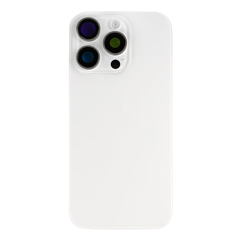 For Apple iPhone 16 Pro Max Back Glass With NFC, Enlarged Camera Frame White Titanium Compatible