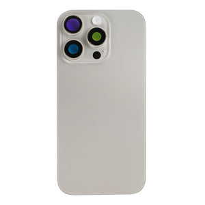 For Apple iPhone 16 Pro Max Back Glass With NFC, Enlarged Camera Frame Natural Titanium Compatible
