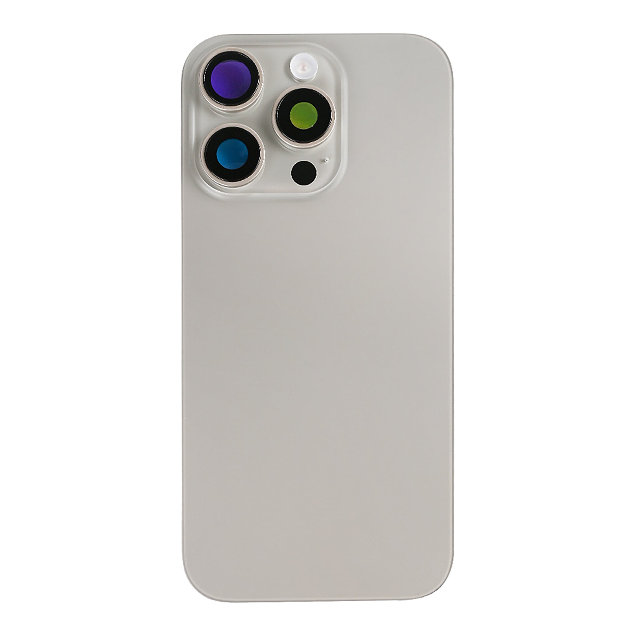 For Apple iPhone 16 Pro Max Back Glass With NFC, Enlarged Camera Frame Natural Titanium Compatible