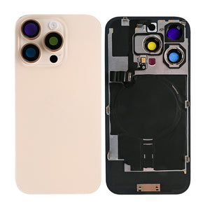 For Apple iPhone 16 Pro Max Back Glass With NFC, Enlarged Camera Frame Desert Titanium Compatible