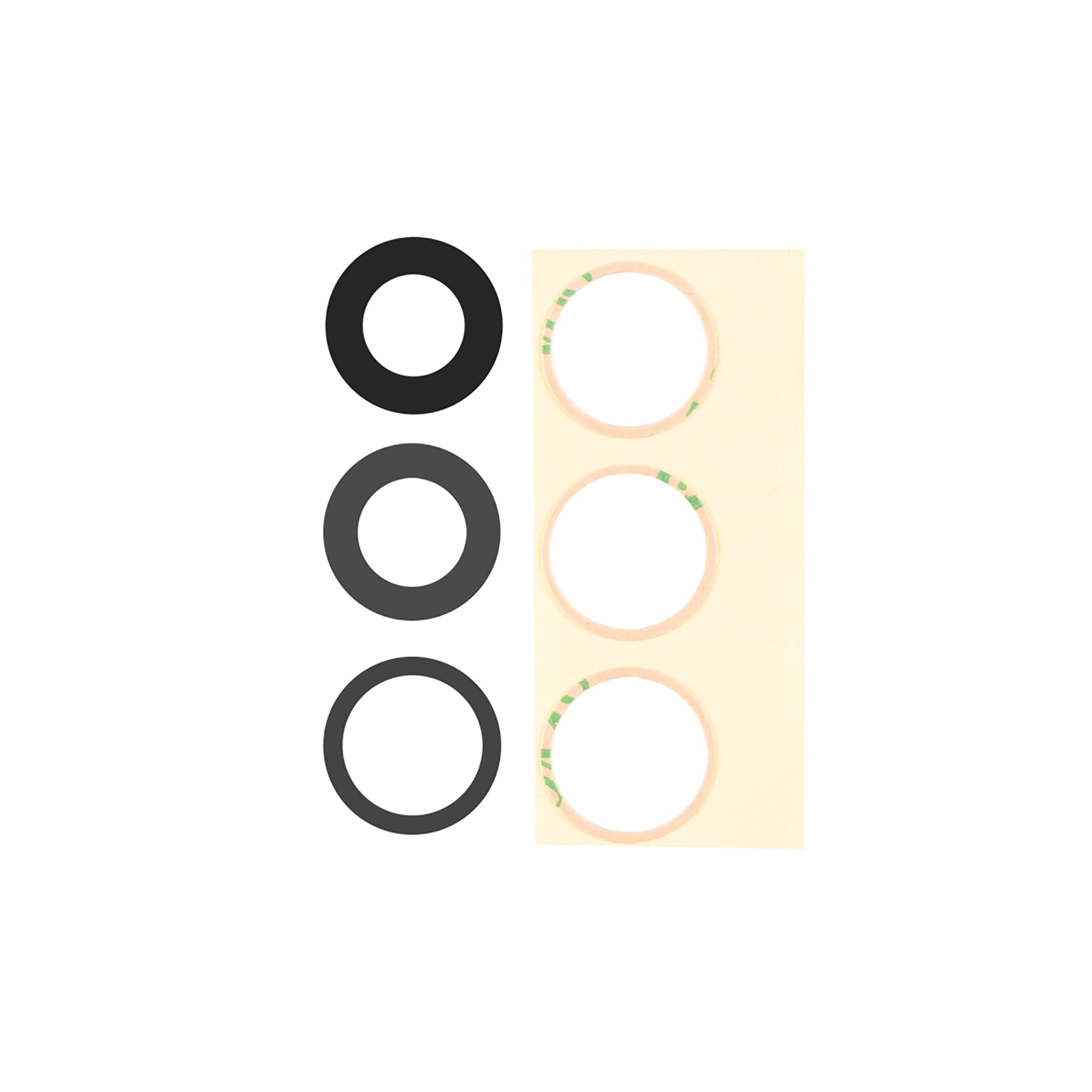 For Apple iPhone 16 Pro, iPhone 16 Pro Max Camera Lens Cover Set Black OEM