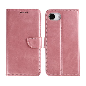 Rixus Bookcase For Apple iPhone 16e, 17e Pink