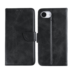 Rixus Bookcase For Apple iPhone 16e, 17e Black