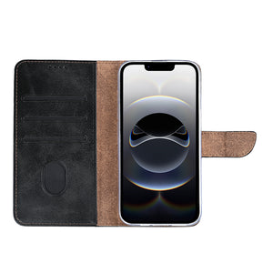 Rixus Bookcase For Apple iPhone 16e, 17e Black